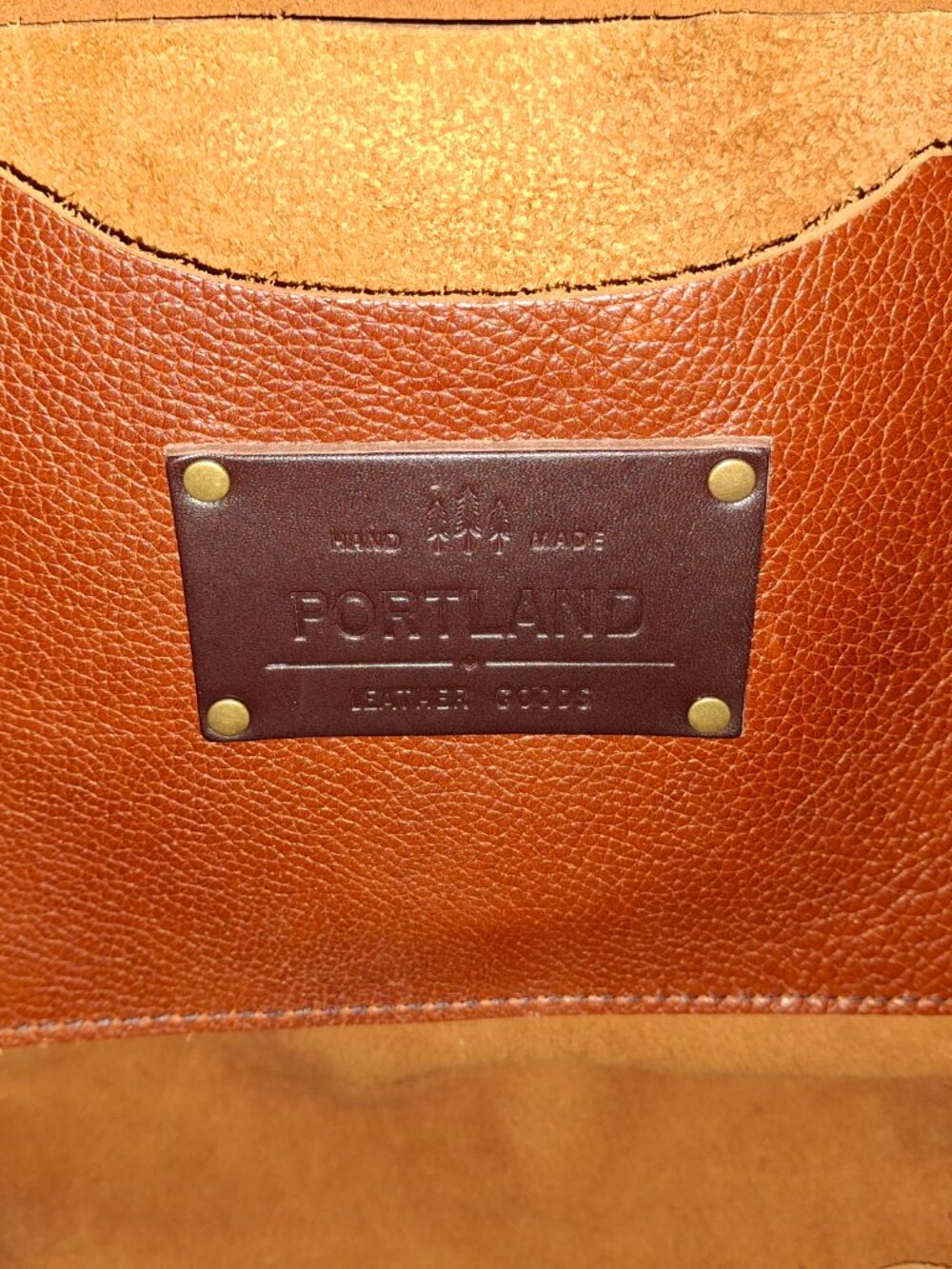 Portland Leather Goods - BNNU Large (YKK) Zip Tote - NUTMEG - Picture 6 of 8